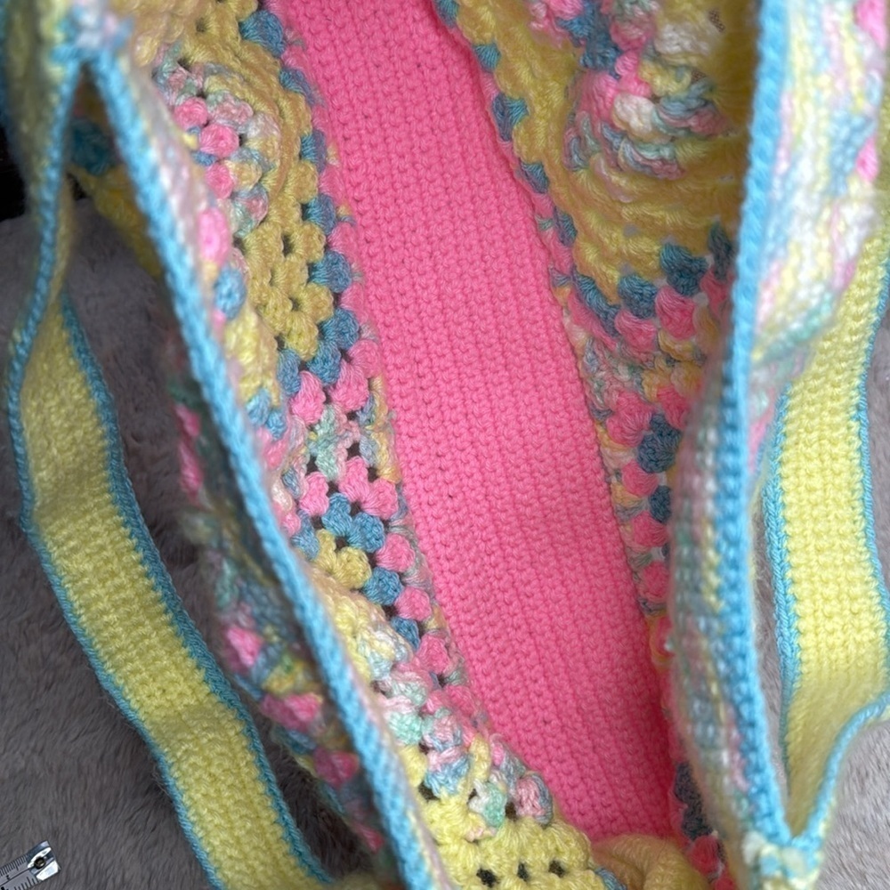 Multicolor Crochet Tote Bag - Picture 5 of 6